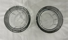 Lot Of 2 ANCHOR HOCKING TARTAN CLEAR GLASS SHORT ROCK TUMBLER