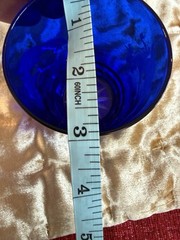 Art Nouveau Fenton Art Glass Victorian Mary Gregory Cobalt Blue Bedside Tumbler
