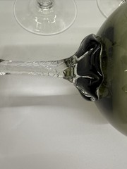 RARE Set of 10 Sasaki Coronation Crystal Smoke Gray Twisted Stem Champagne Glass