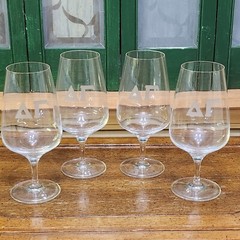 Delta Gamma Vintage Crystal Iced Tea Goblets ORREFORS Sweden Jazz Me Set