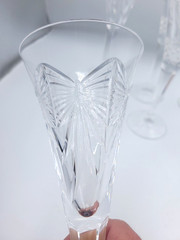 Six Waterford Millennium Toasting Flutes – 2 Happiness, 2 Peace, 2 Prosperity