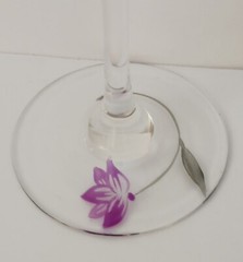 Lenox Floral Spirit Etched/Hand-painted 8-7/8″ Tulip Wine Glasses (3)