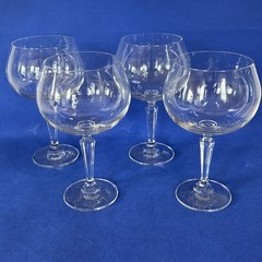 Beautiful Set of 4 Lenox Decor Plain Balloon Wine Goblets Glasses 7.5″