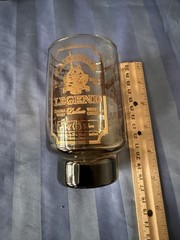 Set 9 VTG Smoke Gray Canadian Legend Whiskey Rocks Glasses Carrington Distillers