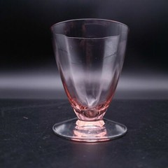 TIFFIN-FRANCISCAN Pink Crystal Optic Juice Cordial Glass