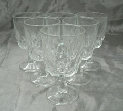 Vtg Arcoroc ARTIC Arctic Set of 6~5-3/4″ Water Wine Glasses Goblets France EC 1