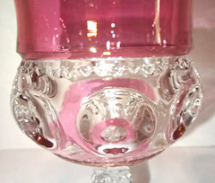Set/20 Vtg Tiffin-Franciscan King’s Crown Cranberry Flash Water&Cordial Goblets