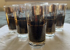VTG Sport Kings Highball Glassware Set (6) MCM All Time Greats Gold