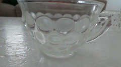 Vintage Set of 4 Punch Bowl / Dessert Cups w Raised Dot design VG+