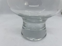 Tilted Kosta Boda Sweden Pippa Controlled BUBBLE Slanted 5 1/2″ Whiskey Glass