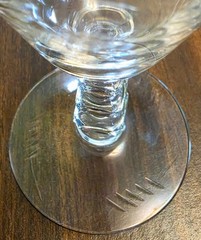 VTG Crystal Etched Set 4 Wheat Pattern Maryland Goblet Stem 3139 Cambridge Wine
