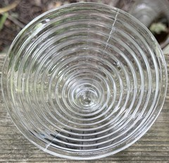 Anchor Hocking Manhattan Martini Glass Clear Ribbed Barware Compote ART DECO 30s