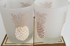 VINTAGE Frosted CULVER 22K GOLD PINEAPPLE 340 – triple crown ORIG. BOX UNUSED
