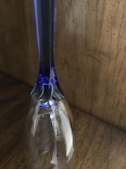 Libbey Domaine Cobalt Blue Stem Vintage Flutes 9 Inches