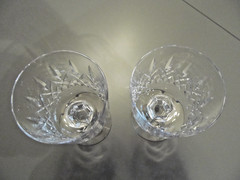 2 FOSTORIA WESTMINSTER 6 3/8″ CRYSTAL WATER GOBLETS 1959-1972 STEM 6083 CUT 872
