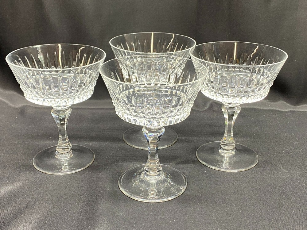 Set of 4 ~ Lenox “GALA” Crystal ~ Champagne Glasses~ 5 1/4″ Tall
