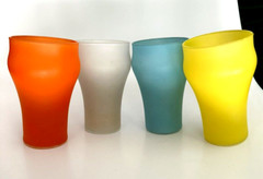 Vintage Federal Glass Company Frosted Soda Fountain Glasses