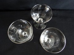 Libbey Clear Glass Platinum Band Moonmist Liquor Cocktail Stem 3003 VGUC
