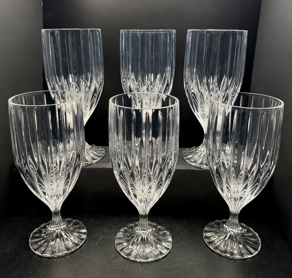 Set of 6 Mikasa Park Lane Crystal Iced Tea Glasses 7 1/4»