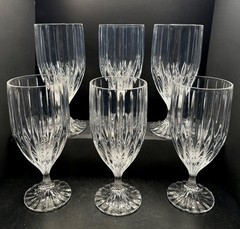 Set of 6 Mikasa Park Lane Crystal Iced Tea Glasses 7 1/4»