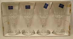 2 ~NIB VTG Lady Victoria Fine Crystal Stemware Glasses Cordial~Chantelle 2 oz