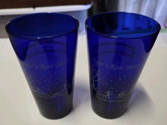 Vintage Cobalt Blue Glass / Award Lot (2) Tyler’s Run Duathalon – Harrison, OH