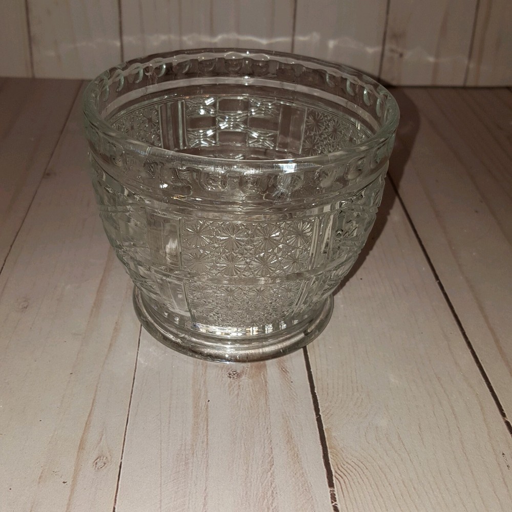 4″ crystal bowl dip fruit, nut serving bowl