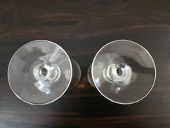 4 Footed Stemmed 4 oz Water Juice Wine Glasses Clear Smooth 2 styles
