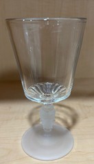 L G Wright Three-Faces Frosted Stem, Water Goblet, 6 1/4″