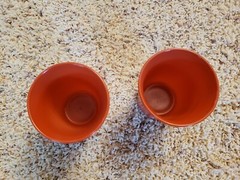 8 VTG HAZEL ATLAS MODERNTONE PLATONITE MILK GLASS TUMBERS SMALL GLASSES RETRO