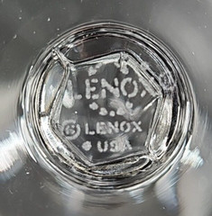 8 Lenox Castle Garden Wine Glasses Set Vintage Clear Floral Etch Optic Bowl Lot