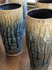 Ash Glaze Pottery Tumbler West Virginia Greenbrier Artist signed Pottery Tumbler