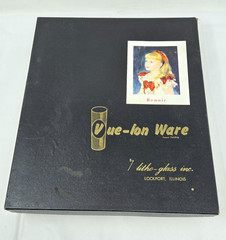 VINTAGE 60’S VUE-LON WARE BY LITHO-GLASS 8 TUMBLERS SET RENOIR SERIES «CHILDREN»