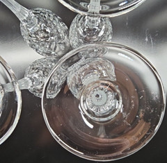 4 Waterford Marquis Markham Water Goblet Set Crystal Clear Cut Etch Stemware Lot