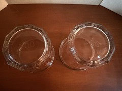 TWO LUMINARC 500 Clear Glass Flat Tumblers Panel Sides 14 oz.