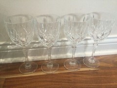 WATERFORD CRYSTAL MARQUIS LINE MARKHAM PATTERN ALL PURPOSE GOBLET 8 5/8″