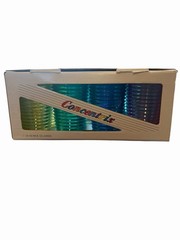 Vintage Concentrix Colorful Plastic Ribbed Glasses Made In USA In Orig Box