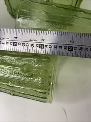 5 Glass Tumblers Set Anchor Hocking Tahiti Bamboo Avocado Green 1960 Drinking
