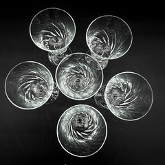 Cristal D’Arques Durand Flamenco Cordial Wine Glasses Goblets 5 3/4″ Set of 6
