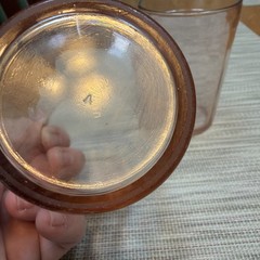 Set Of 3 Vintage Pink Depression Glass Hazel Atlas Tumblers Juice Glasses