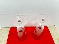 MCM Vintage Libbey Gold Leaf Autumn Pilsner Beer Glasses, Set of 2 Bar Glasses