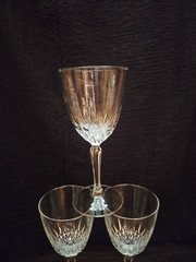 Cristal d’Arques Diamant JG Durand France Hand Blown Crystal Mid-Century Modern