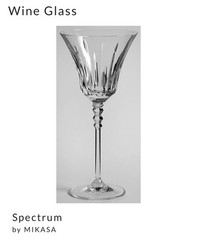 Mikasa SPECTRUM Crystal Wine Glasses Stemware 7 7/8″ New With Tags 4