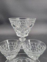 Set of 4 Westmoreland «Thousand Eye» Clear Bubble Sherbert Cups – 4 3/8″ X 4″