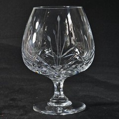 MIKASA PETIT POINTS BRANDY SNIFFTER GLASS, Cut Lead Crystal, 5 7/8″, 12 Oz
