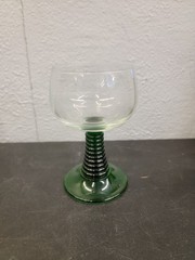 (6) Luminarc France Emerald Green Beehive Stemmed Wine Glass or Goblet