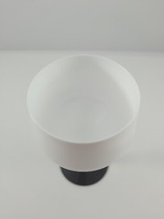 Vintage Fostoria Black & White Wine Glass Barware 7″ Tall