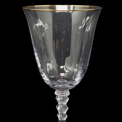 SET OF 6 MIKASA SONATA 8″ CRYSTAL WINE GOBLETS 7oz