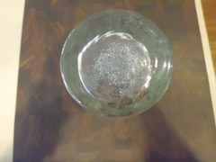 Set Of FOUR Raised Etched Heavy Cut Glass Glasses Daffodils Design EX Condition