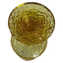 Lenox Hand Blown Crystal Goblets Yellow Set of 3 Vintage Stemware USA